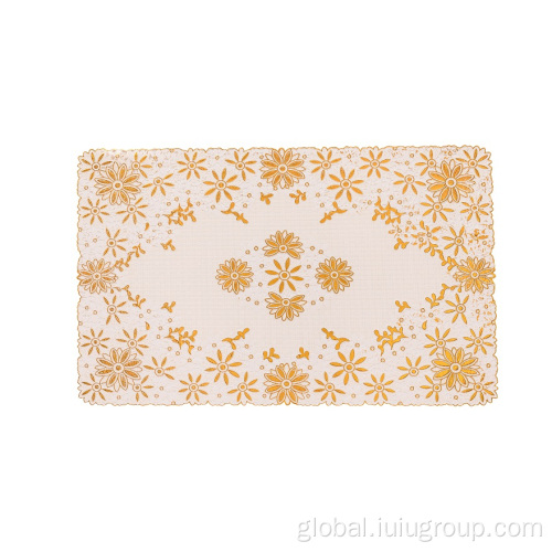 Price Of Gold Per Ounce New Design Pattern Rectangle  Lace Placemats Manufactory